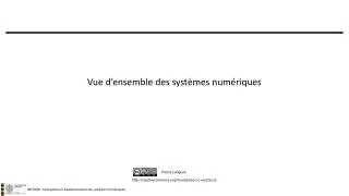 vue d ensemble des syst mes num riques