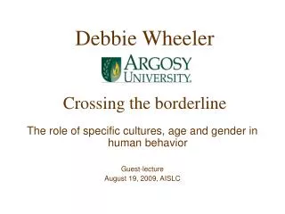 Debbie Wheeler Crossing the borderline