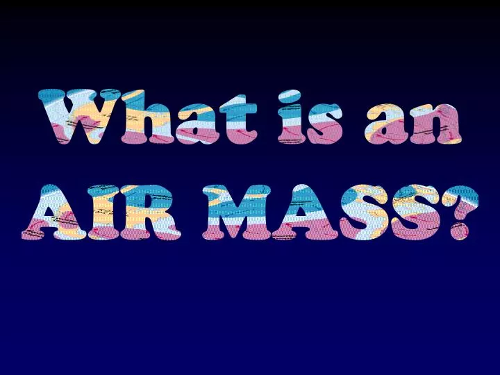 what is an air mass