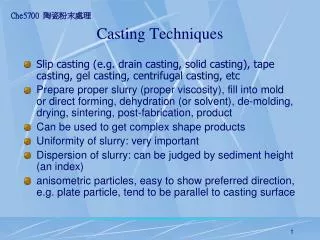 Casting Techniques