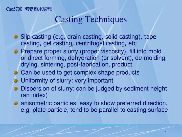 casting techniques