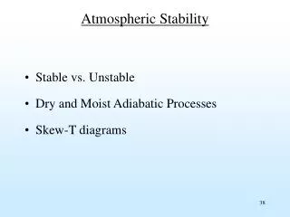 Atmospheric Stability