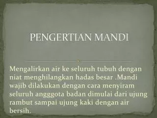pengertian mandi