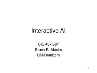 Interactive AI