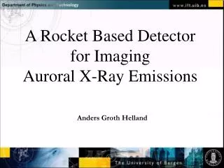 A Rocket Based Detector for Imaging Auroral X-Ray Emissions