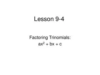 Lesson 9-4