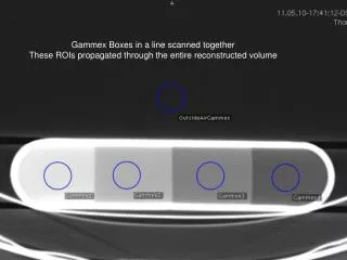 Gammex Boxes in a line scanned together