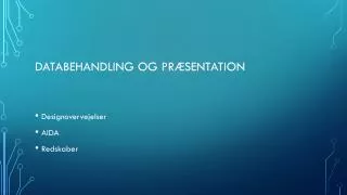 databehandling og pr sentation