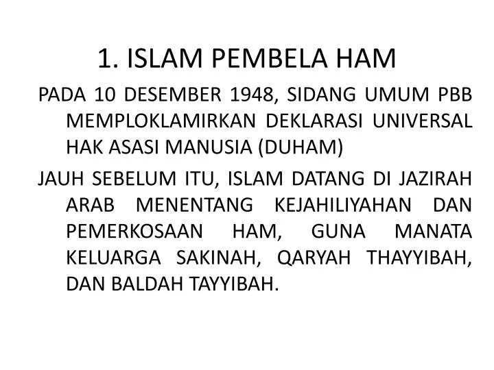 1 islam pembela ham