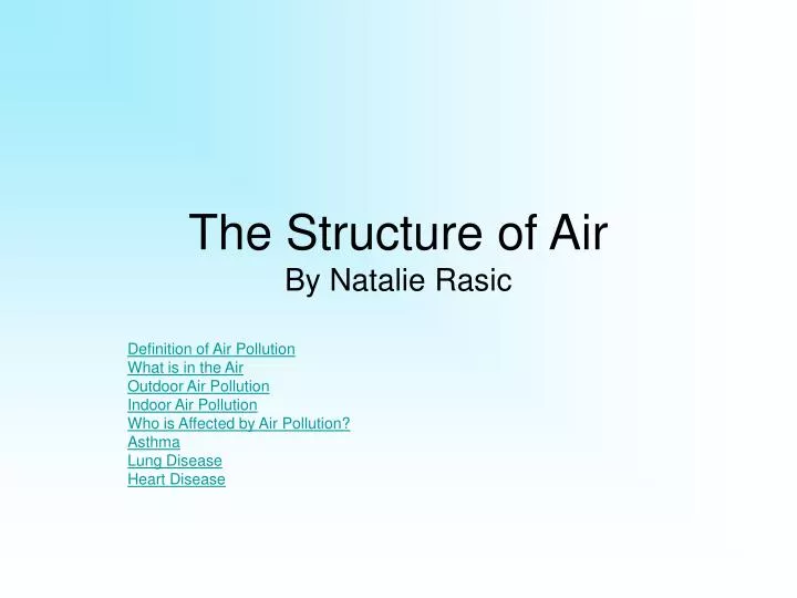 the structure of air by natalie rasic