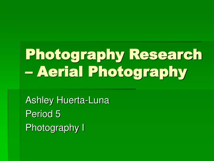 photography research aerial photography