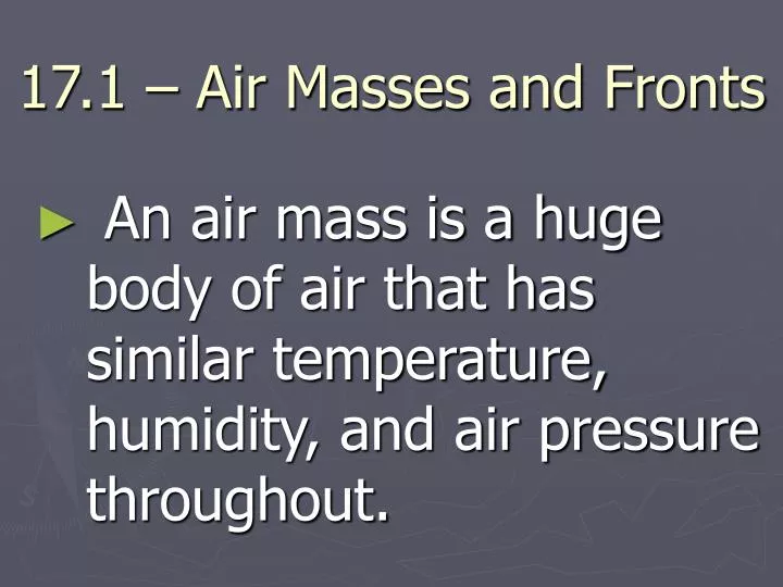 17 1 air masses and fronts