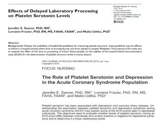 Platelet Serotonin Laboratory Protocol