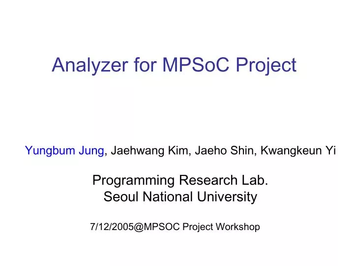 analyzer for mpsoc project