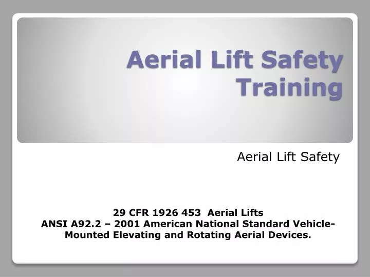 aerial lift safety training
