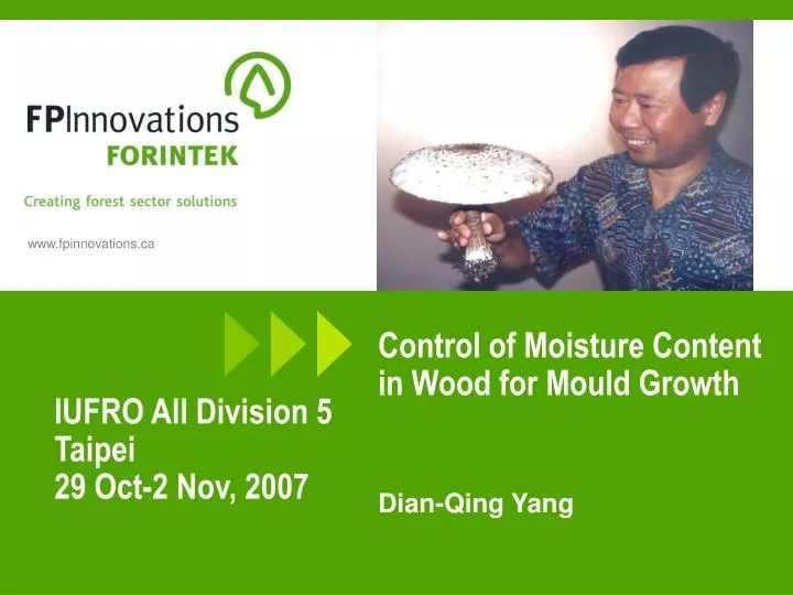 control of moisture content in wood for mould growth