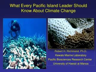 What Every Pacific Island Leader Should Know About Climate Change