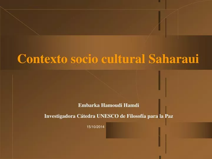 contexto socio cultural saharaui