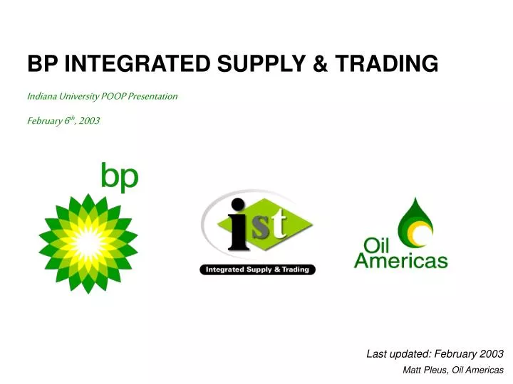 bp integrated supply trading