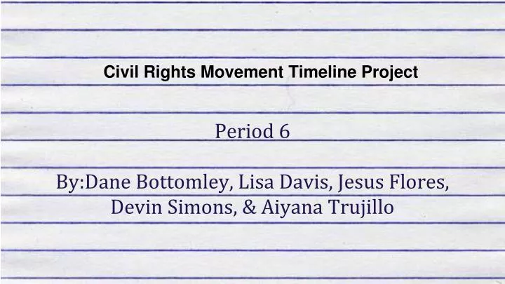 civil rights movement timeline project