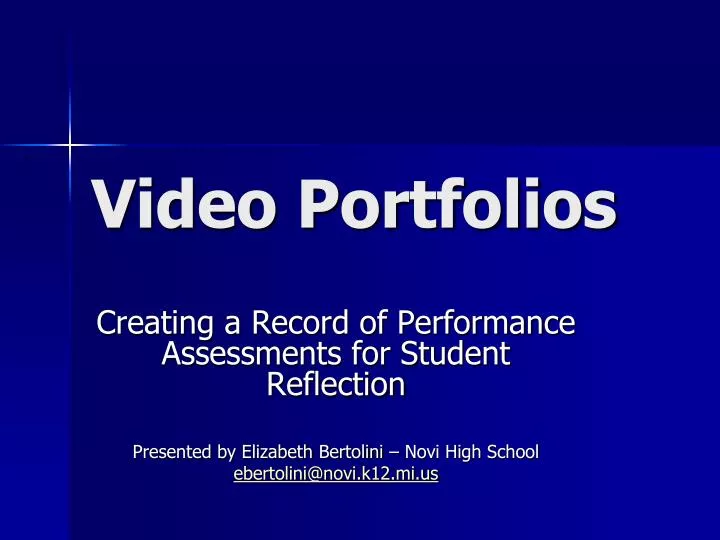 video portfolios