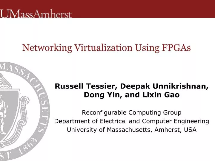 networking virtualization using fpgas