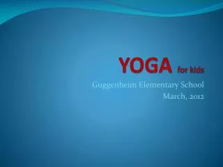 YOGA for kids