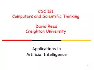 applications in artificial intelligence