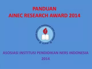 panduan ainec research award 2014