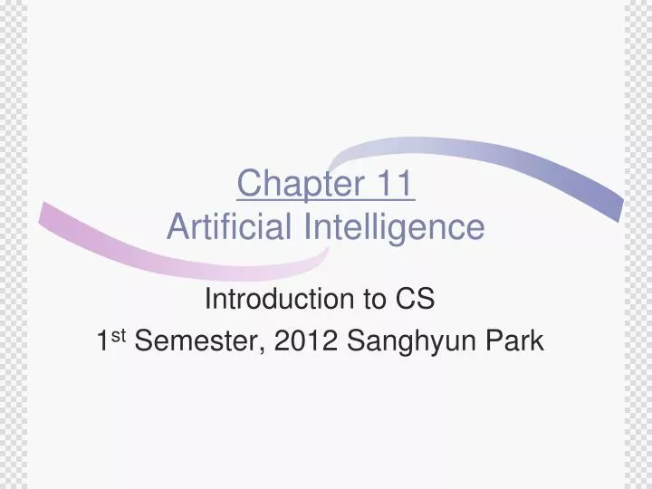 chapter 11 artificial intelligence