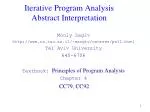 Advanced Techniques in Iterative Program Analysis and Abstract Interpretation - slide 1