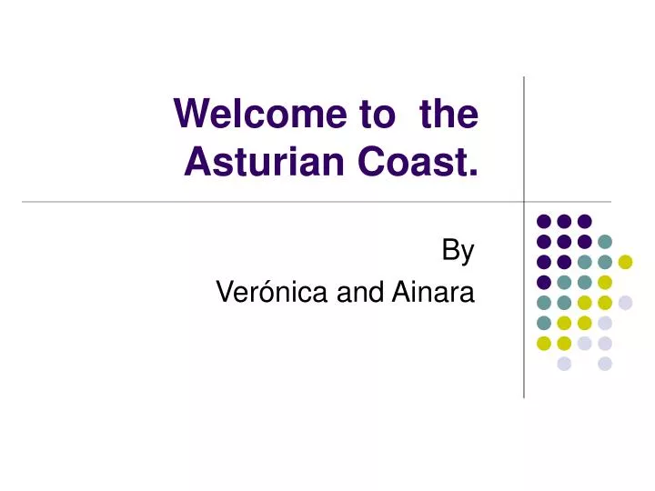 welcome to the asturian coast