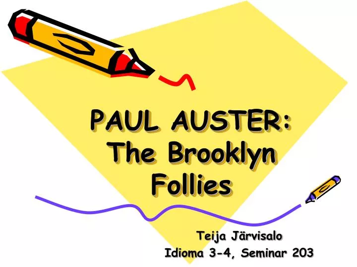 paul auster the brooklyn follies