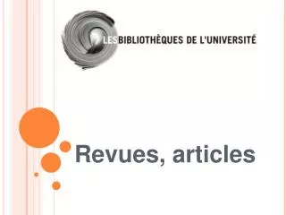 revues articles