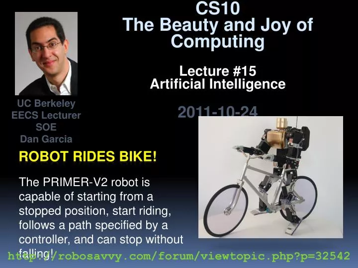 robot rides bike
