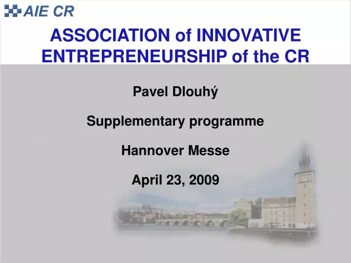 association of innovative entrepreneurship of the cr