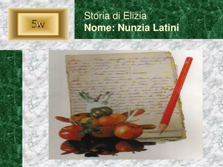 storia di elizia nome nunzia latini