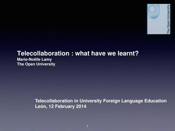 telecollaboration what have we learnt marie no lle lamy the open university