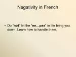 Negativity in French