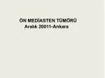 ÖN MEDİASTEN TÜMÖRÜ Aralık 20011-Ankara - slide 1