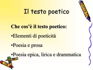 il testo poetico