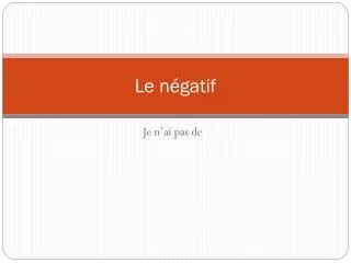 le n gatif