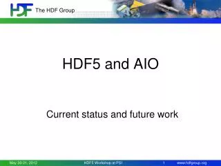HDF5 and AIO