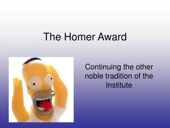 the homer award