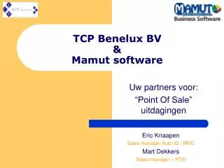 tcp benelux bv mamut software