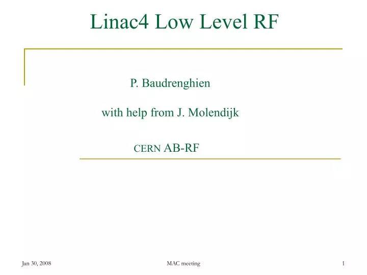 linac4 low level rf