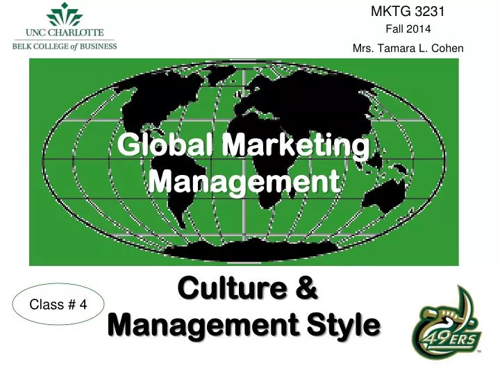 global marketing management culture management style
