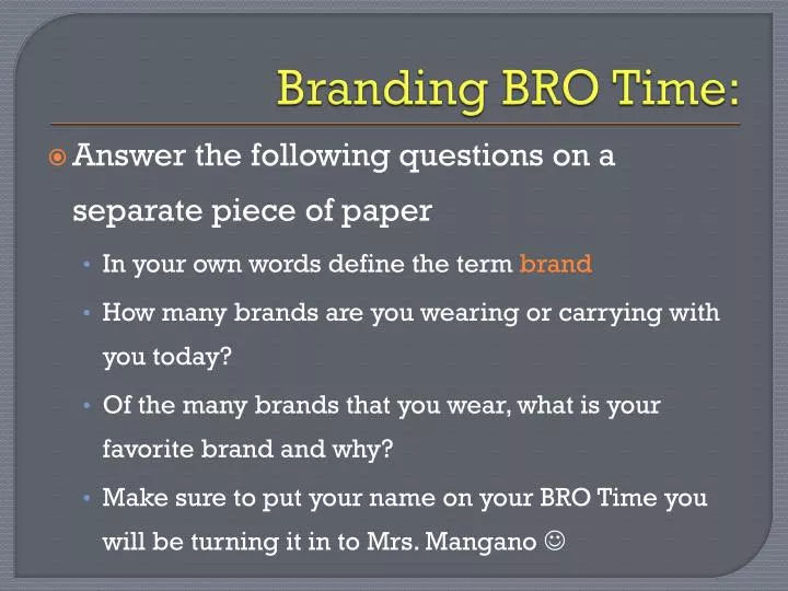 branding bro time