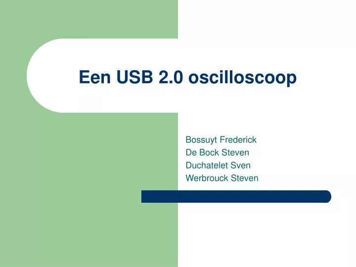 een usb 2 0 oscilloscoop