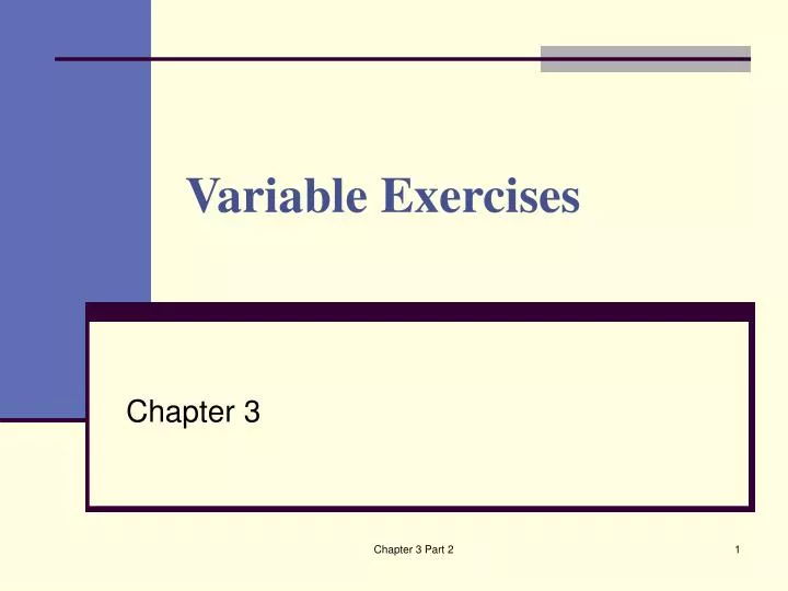 variable exercises